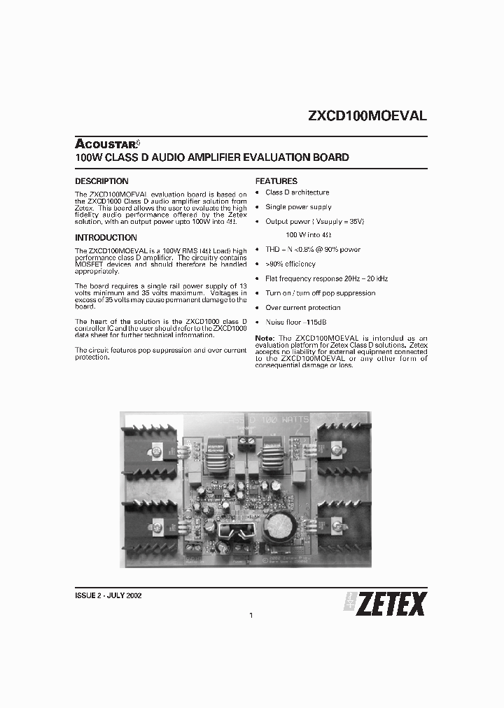 ZXCD100MOEVAL_1123604.PDF Datasheet