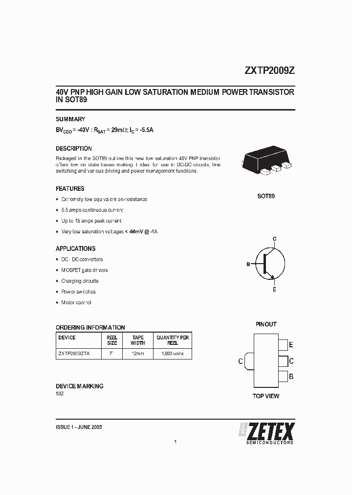 ZXTP2009ZTA_1340044.PDF Datasheet