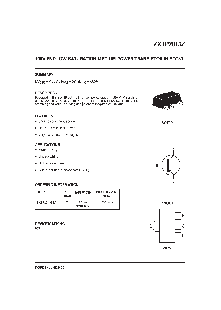 ZXTP2013ZTA_1340049.PDF Datasheet