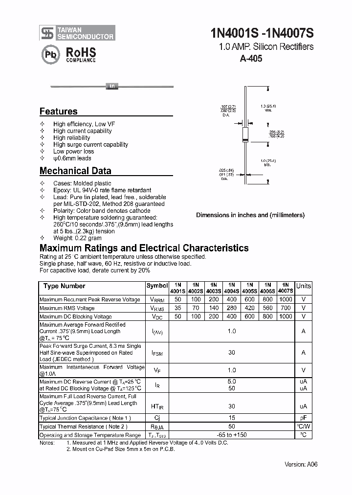 1N4001S_4100285.PDF Datasheet