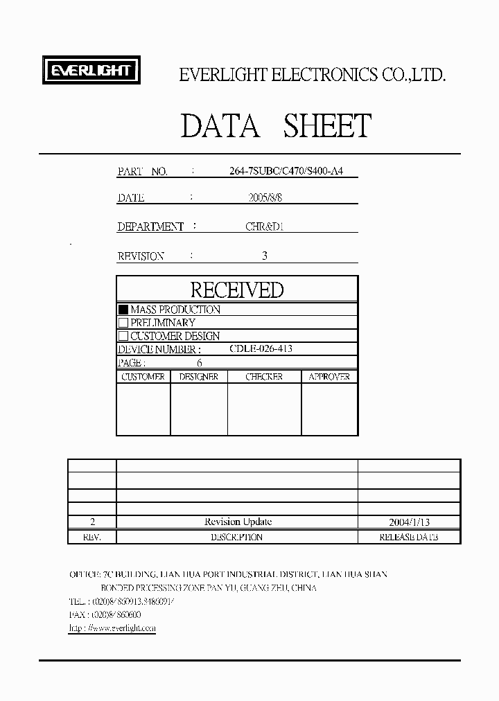 264-7SUBC-C470-S400-A4_4161777.PDF Datasheet