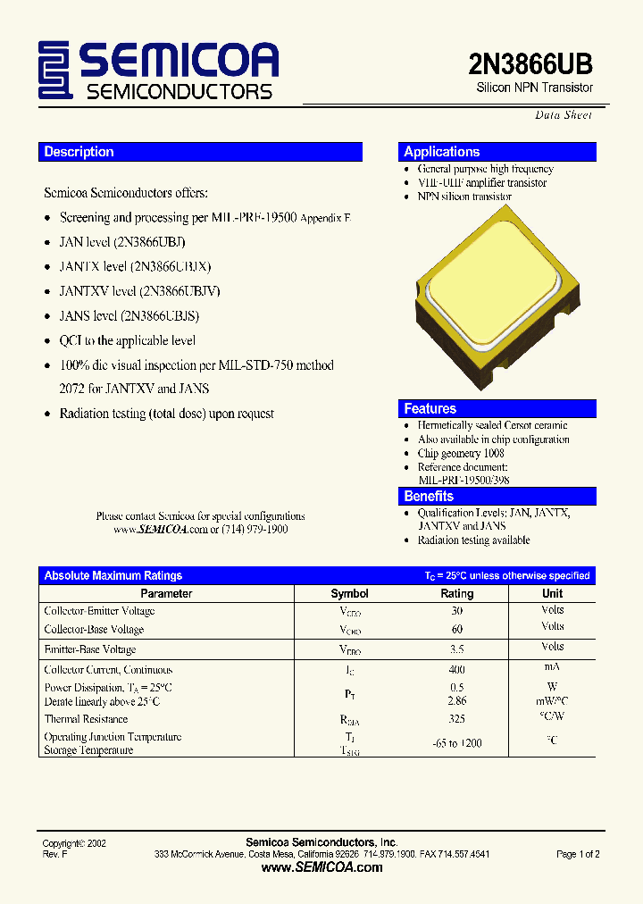 2N3866UB_4122916.PDF Datasheet