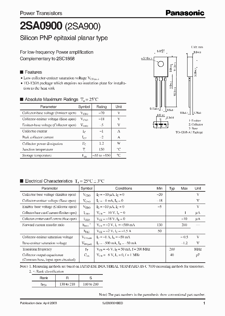 2SA0900_4099831.PDF Datasheet