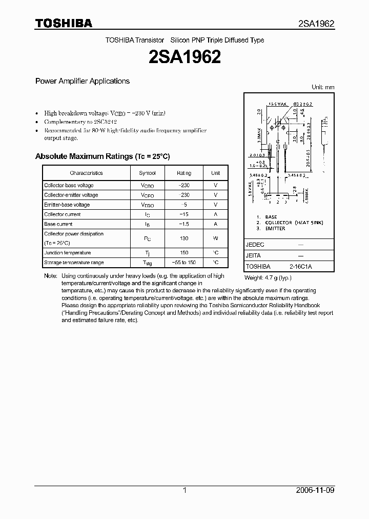 2SA1962_4116727.PDF Datasheet