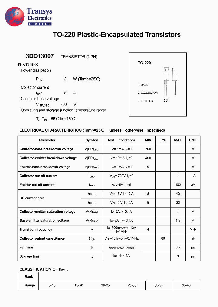 3DD13007_4110357.PDF Datasheet