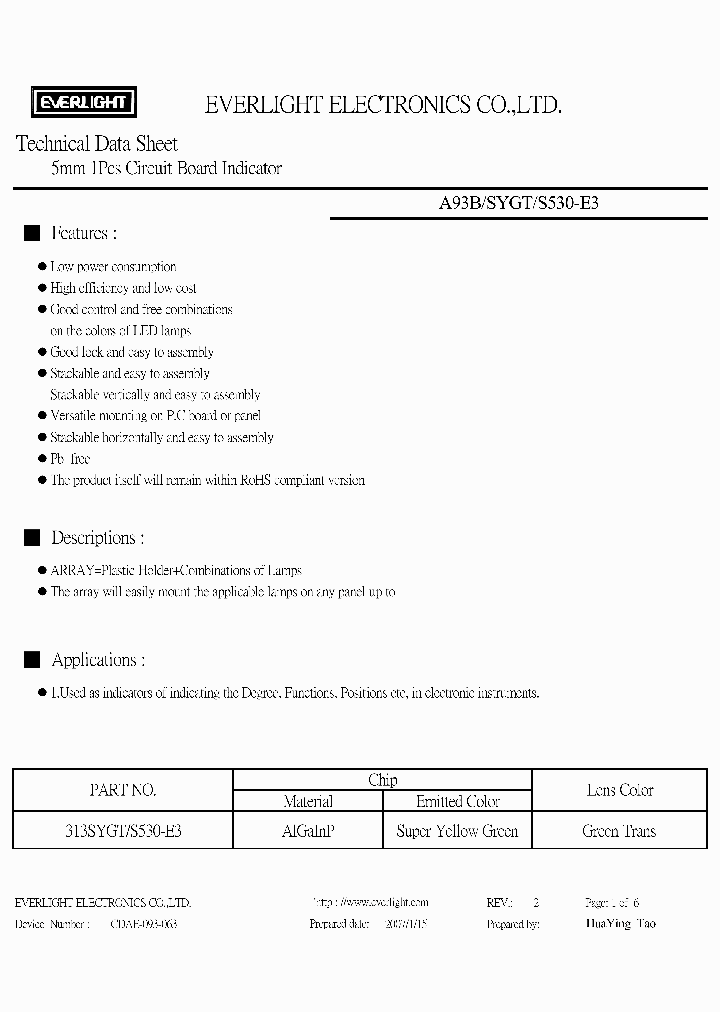 A93B-SYGT-S530-E3_4147371.PDF Datasheet