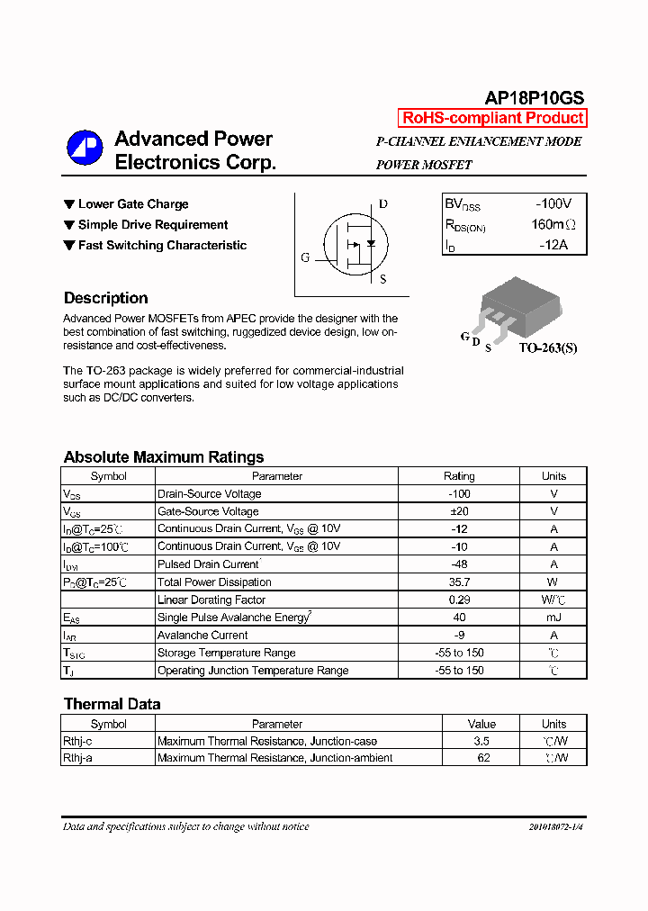 AP18P10GS_4146096.PDF Datasheet