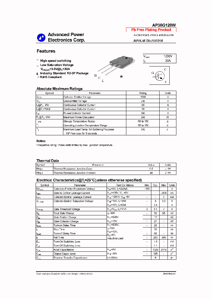 AP30G120W_4136860.PDF Datasheet