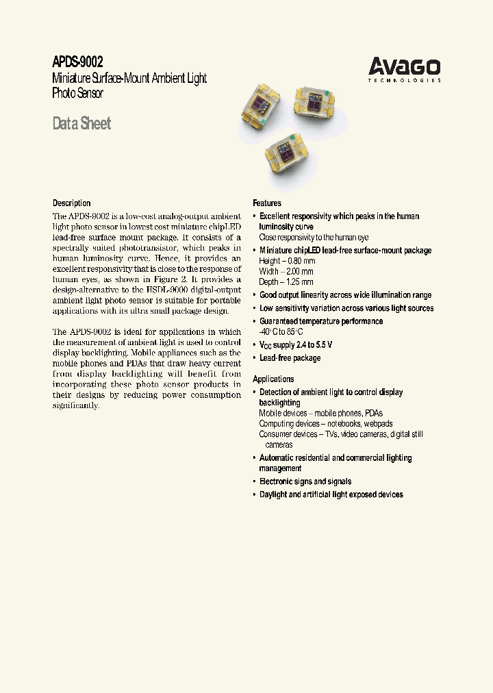 APDS-9002_4110241.PDF Datasheet