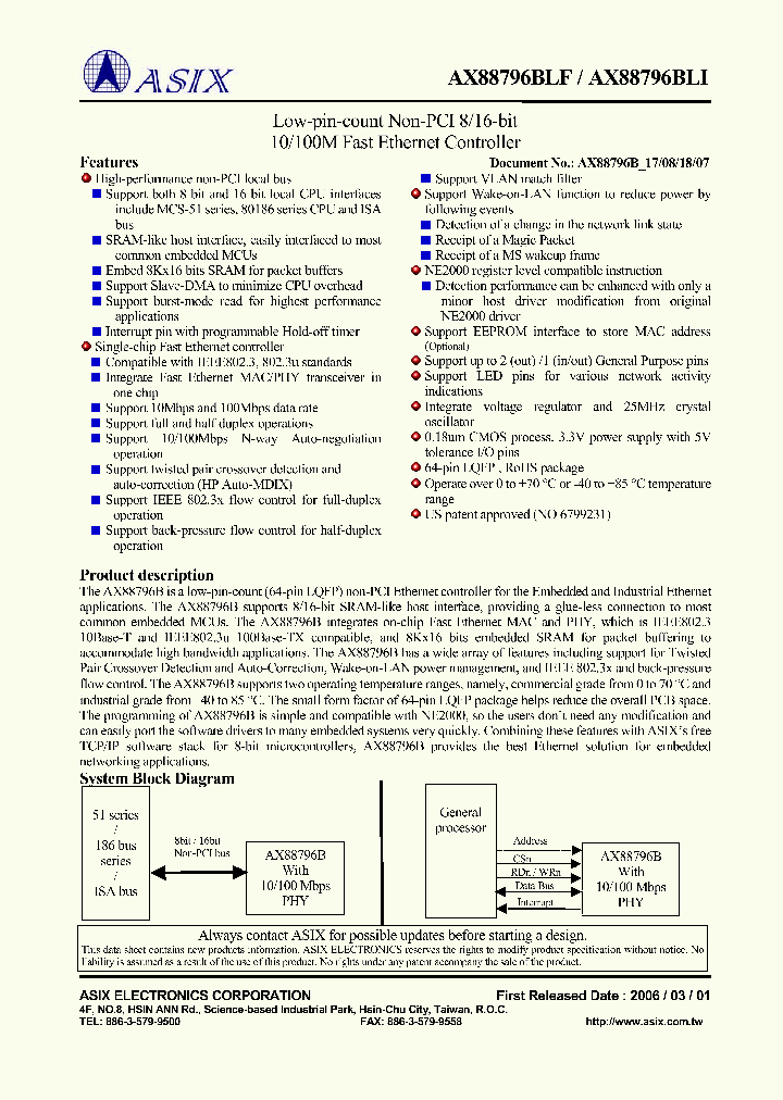 AX88796BLF_4132728.PDF Datasheet