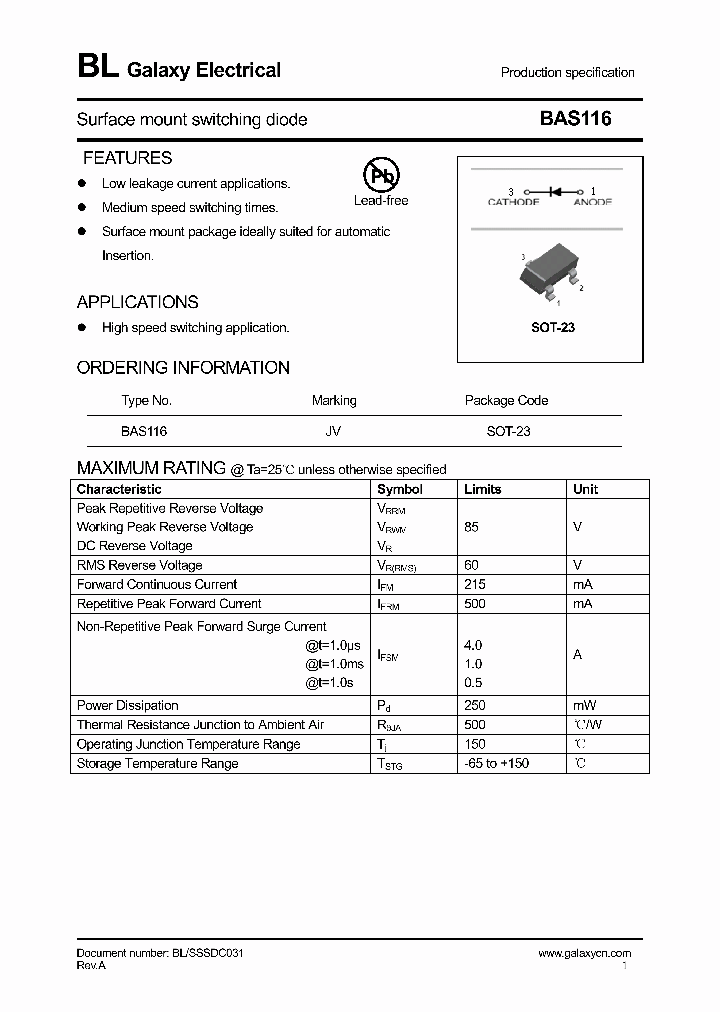BAS116_4148376.PDF Datasheet