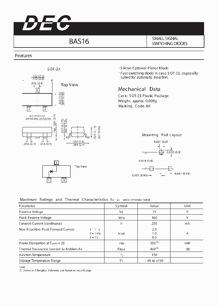 BAS16_4145814.PDF Datasheet