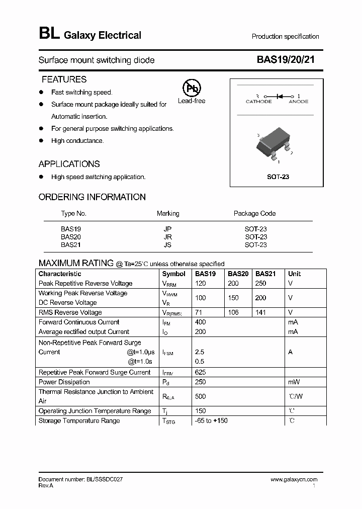 BAS19_4147445.PDF Datasheet