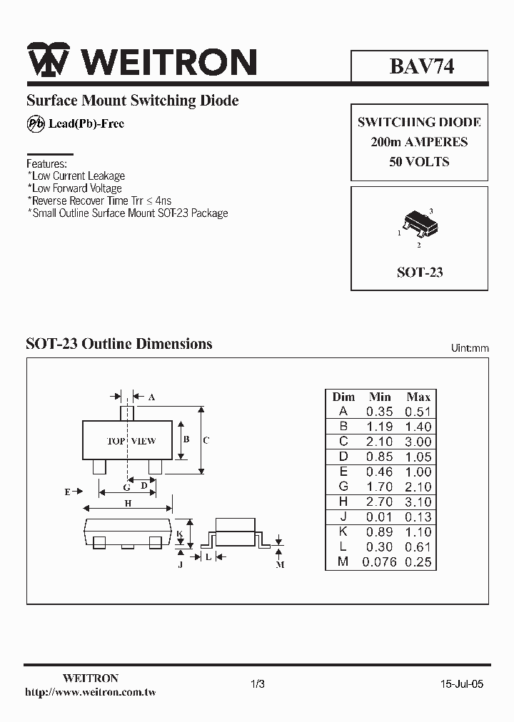 BAV74_4108371.PDF Datasheet