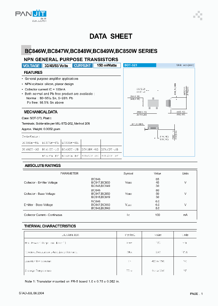 BC846W_4102415.PDF Datasheet