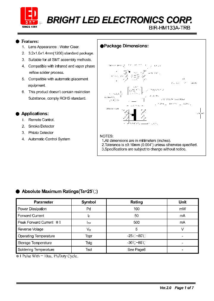 BIR-HM133A-TRB_4129027.PDF Datasheet