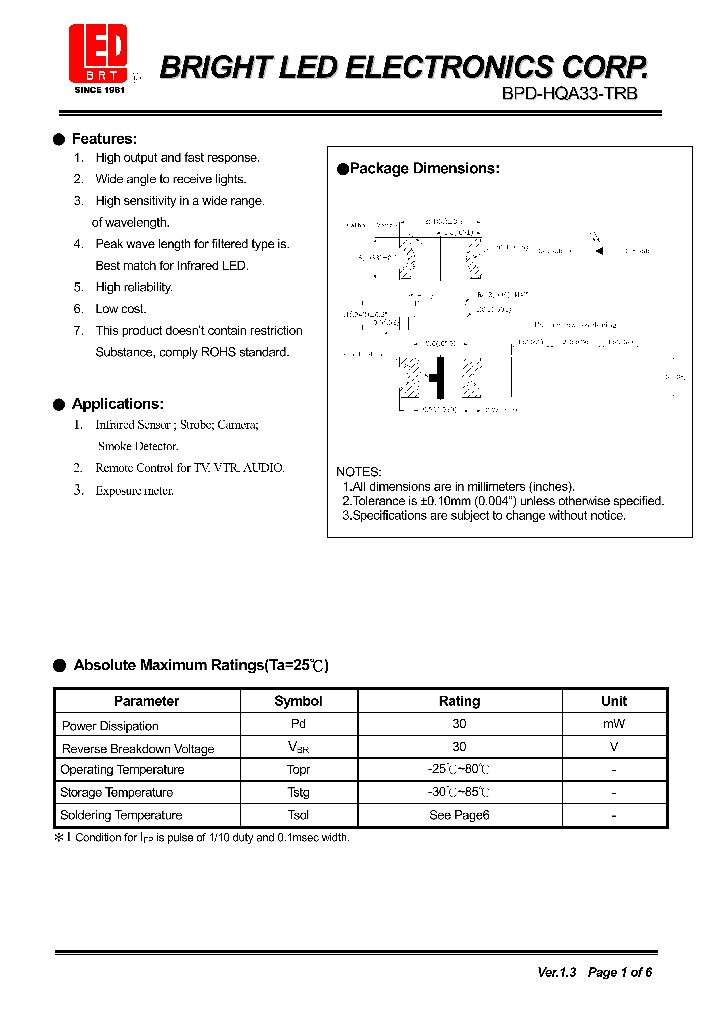 BPD-HQA33-TRB_4136855.PDF Datasheet