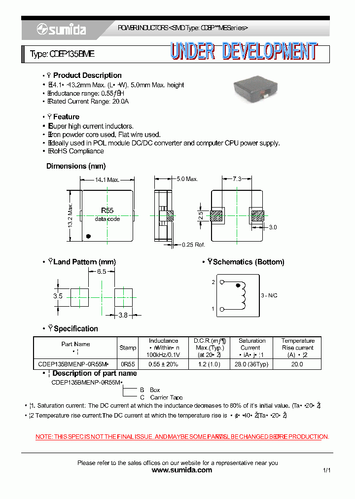 CDEP135BMENP-0R55M_4137977.PDF Datasheet