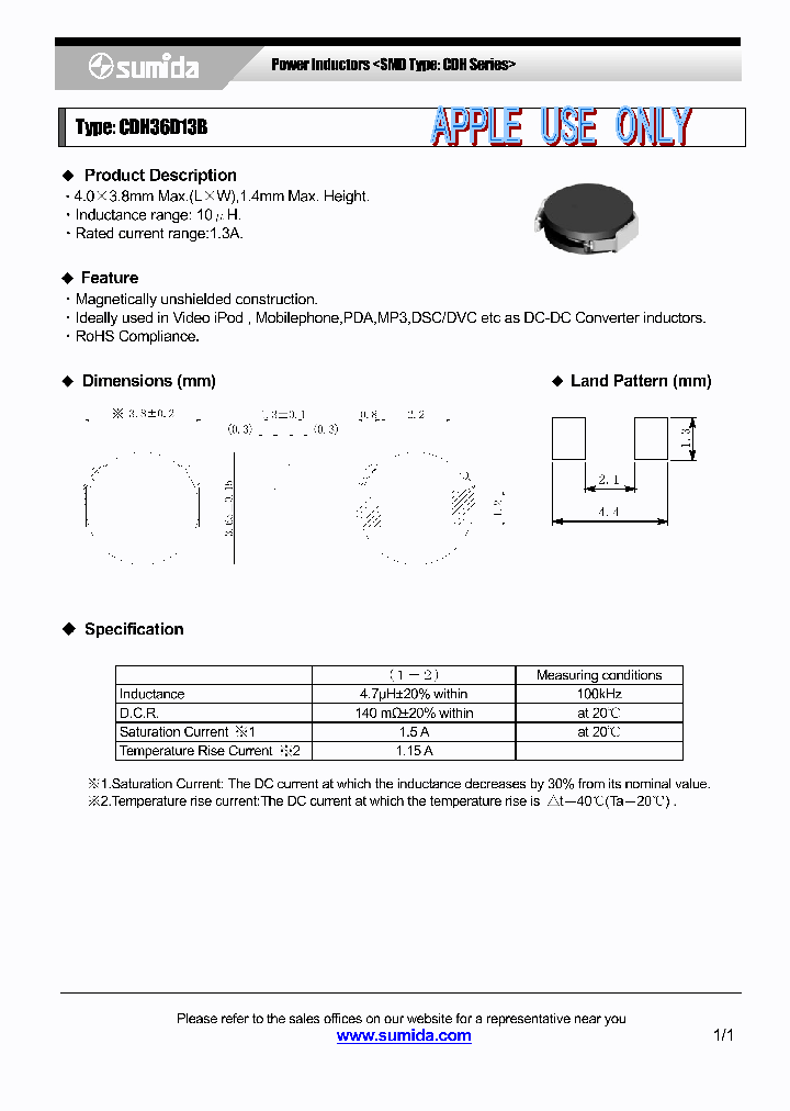 CDH36D13B_4137835.PDF Datasheet