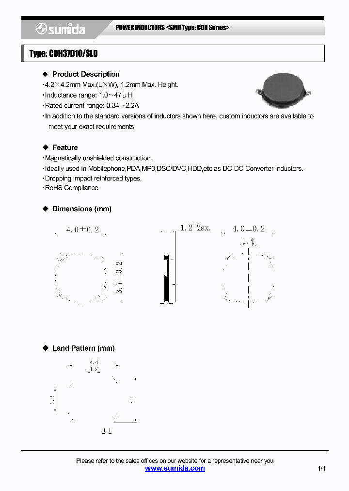 CDH37D10SLDNP-100M_4137829.PDF Datasheet