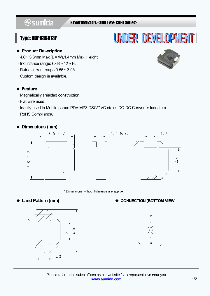 CDPH36D13FNP-1R0PC_4137926.PDF Datasheet