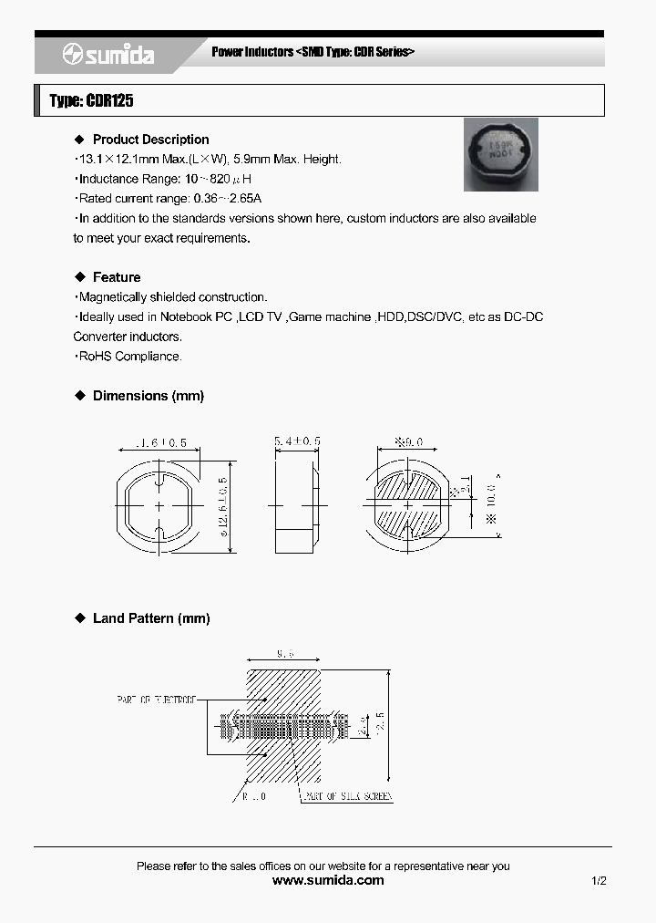 CDR125NP-150MB_4137664.PDF Datasheet