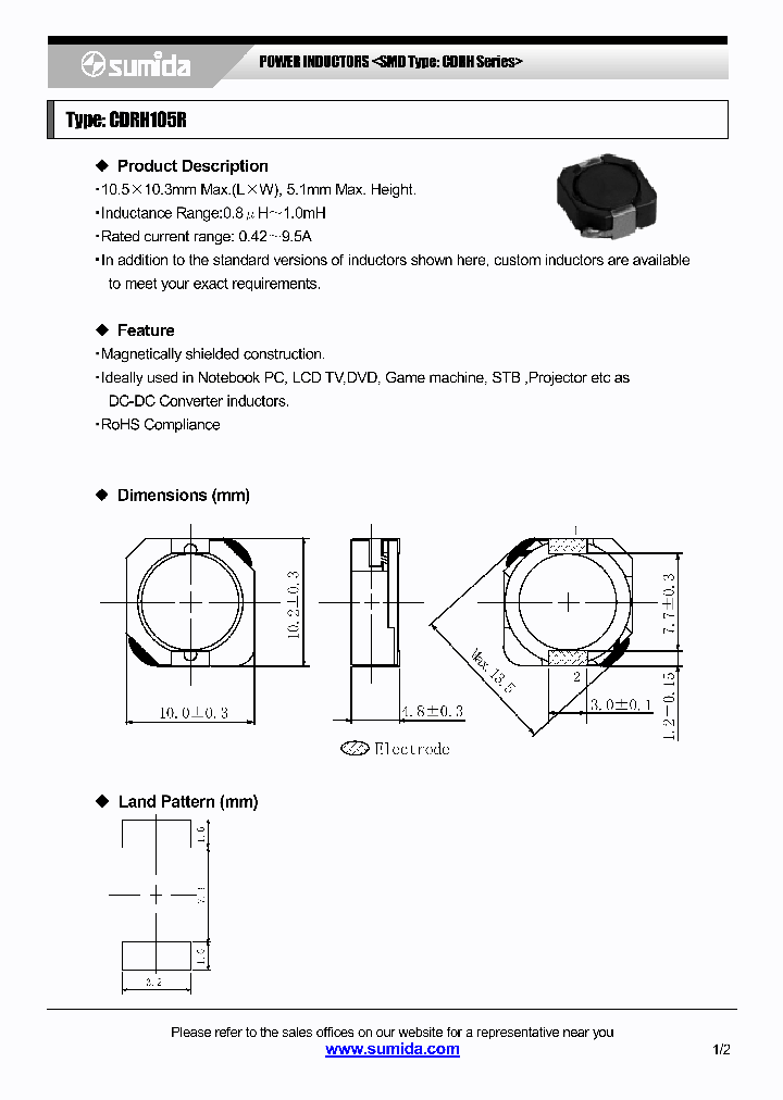 CDRH105R06_4137638.PDF Datasheet