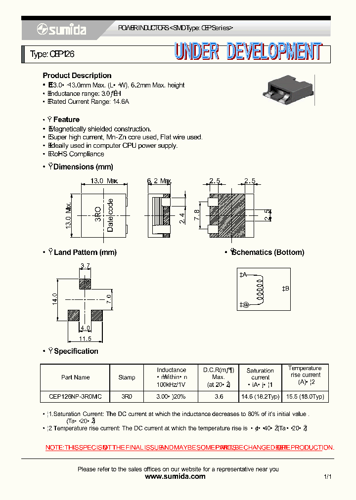CEP126NP-3R0MC_4137414.PDF Datasheet