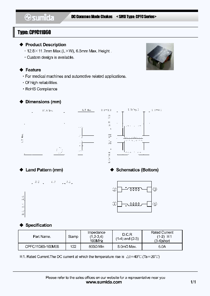 CPFC11D60-100M08_4136794.PDF Datasheet