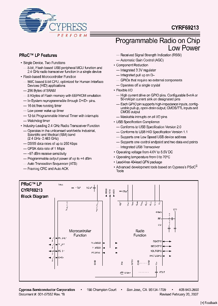 CYRF69213_4164792.PDF Datasheet