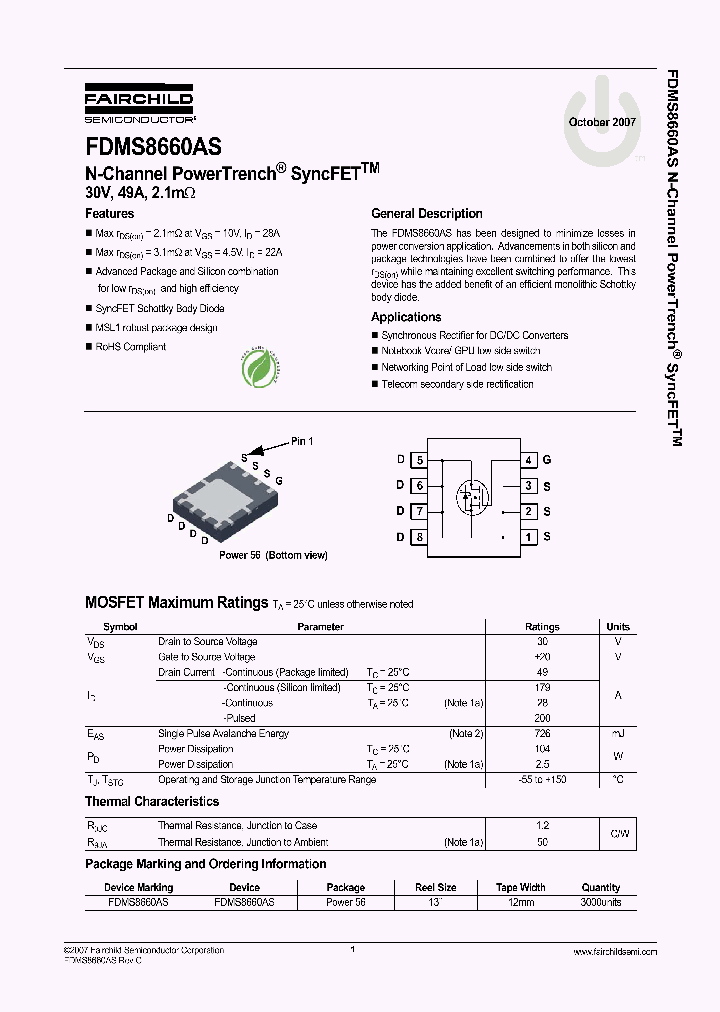 FDMS8660AS_4137273.PDF Datasheet