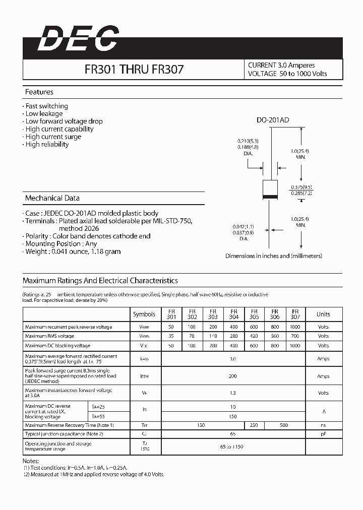 FR301_4149102.PDF Datasheet
