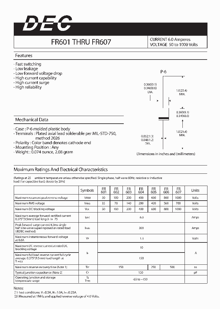 FR601_4116066.PDF Datasheet