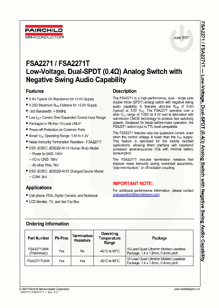FSA2271UMX_4138416.PDF Datasheet