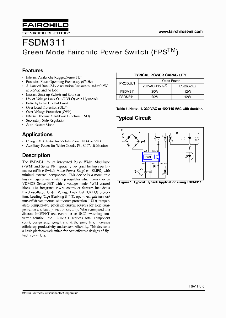 FSDM311_4103434.PDF Datasheet