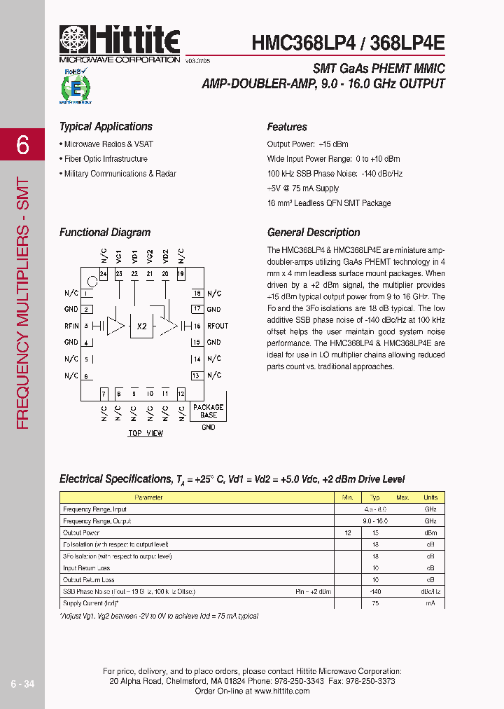 HMC368LP406_4138403.PDF Datasheet