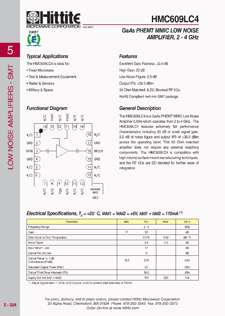 HMC609LC4_4116506.PDF Datasheet