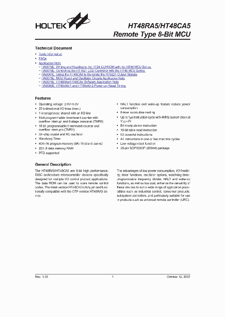 HT48RA507_4123735.PDF Datasheet