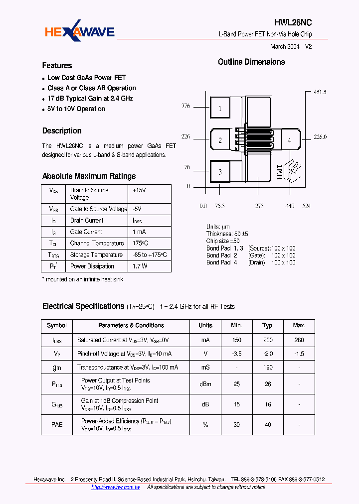 HWL26NC_4140518.PDF Datasheet