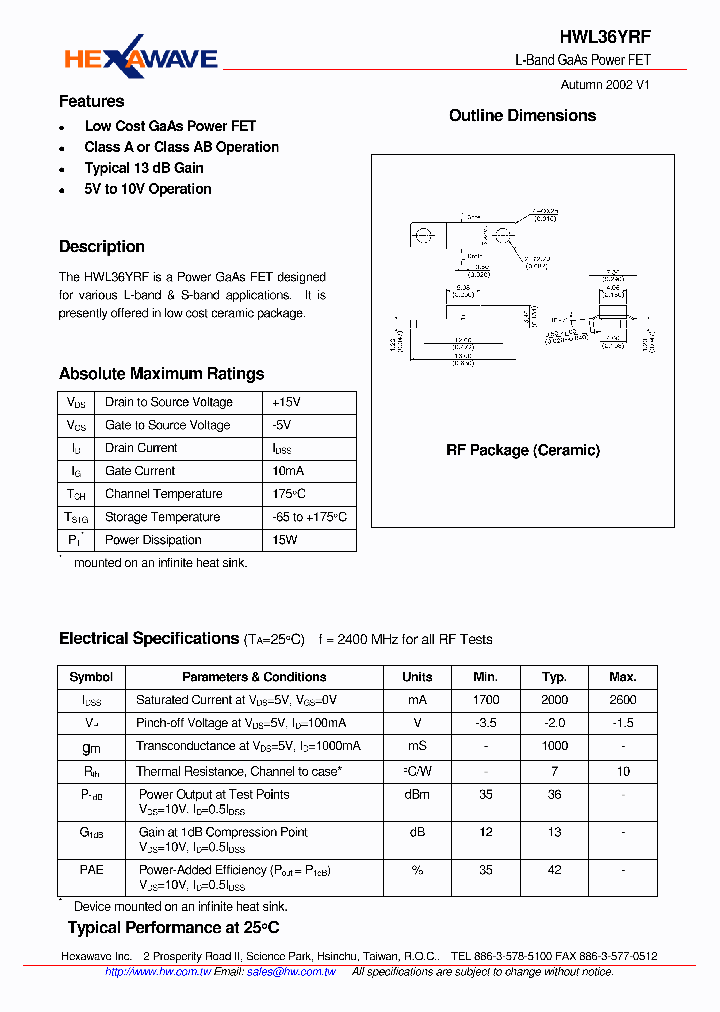 HWL36YRF_4140506.PDF Datasheet
