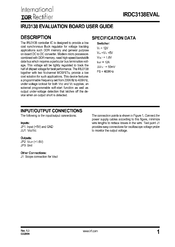 IRDC3138EVAL_4161306.PDF Datasheet