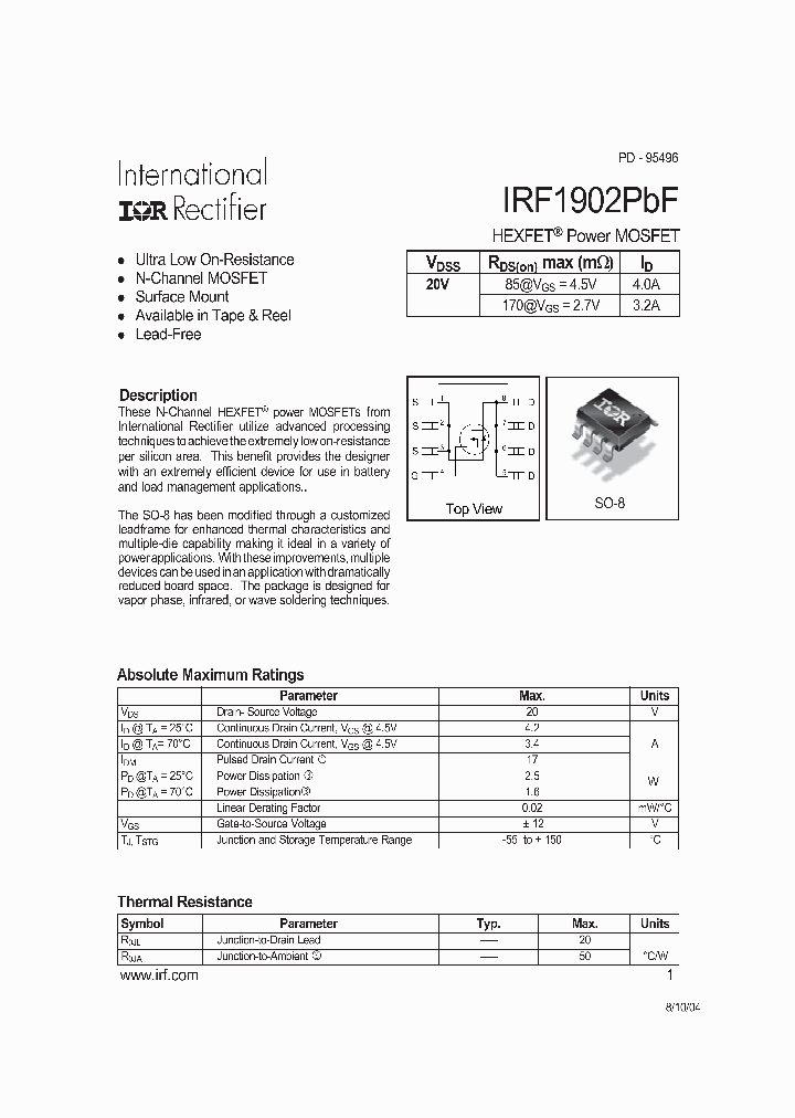IRF1902PBF_4111396.PDF Datasheet