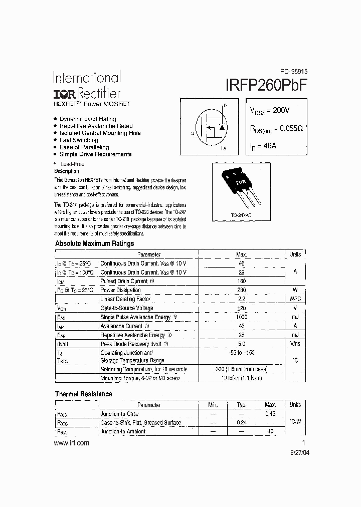 IRFP260PBF_4127637.PDF Datasheet
