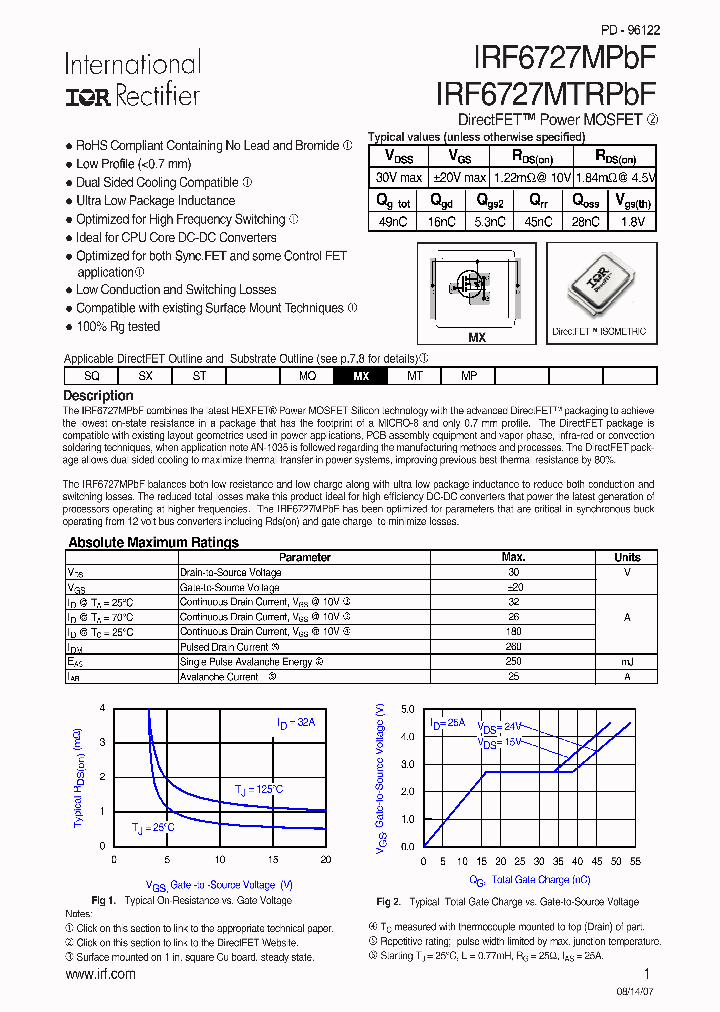 IRF6727MPBF_4127904.PDF Datasheet