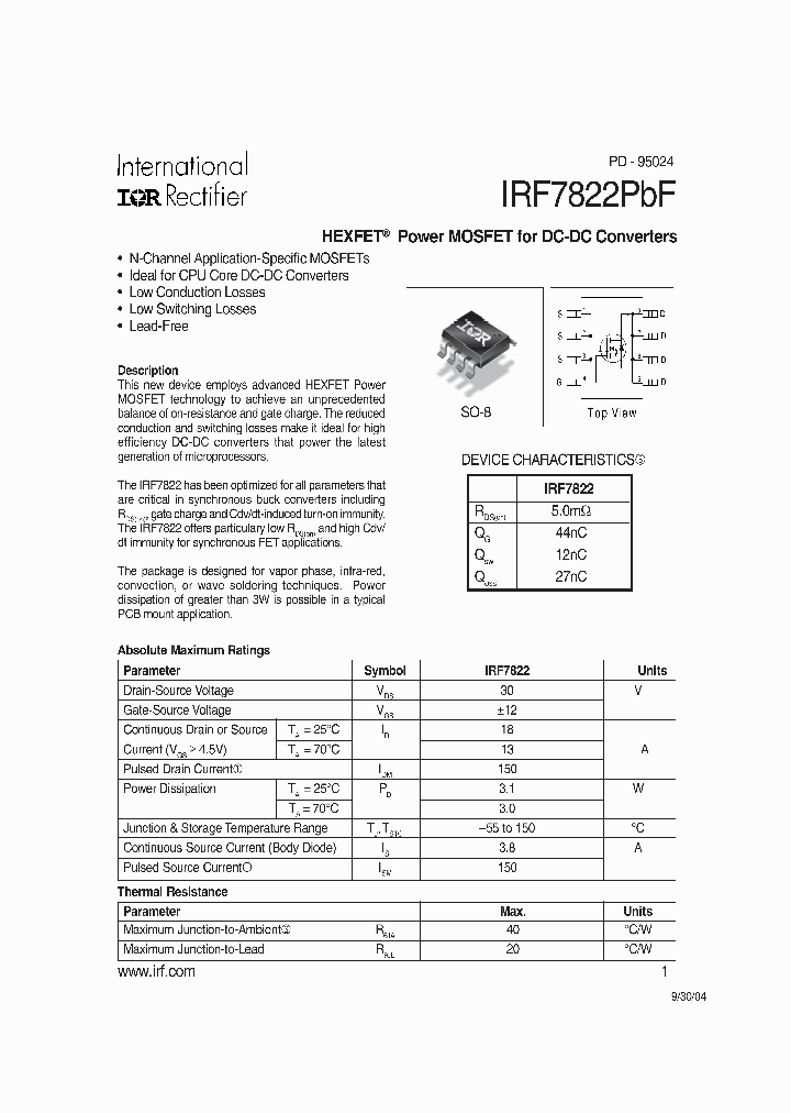 IRF7822PBF_4137873.PDF Datasheet