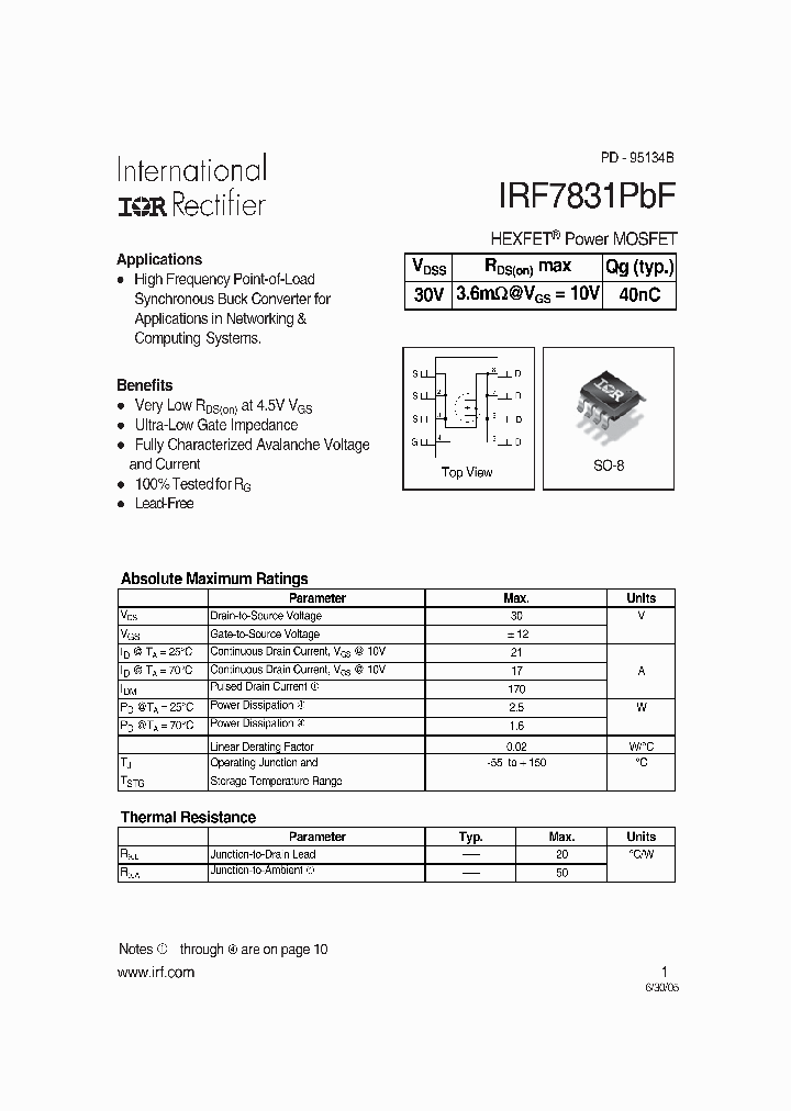 IRF7831PBF_4112651.PDF Datasheet
