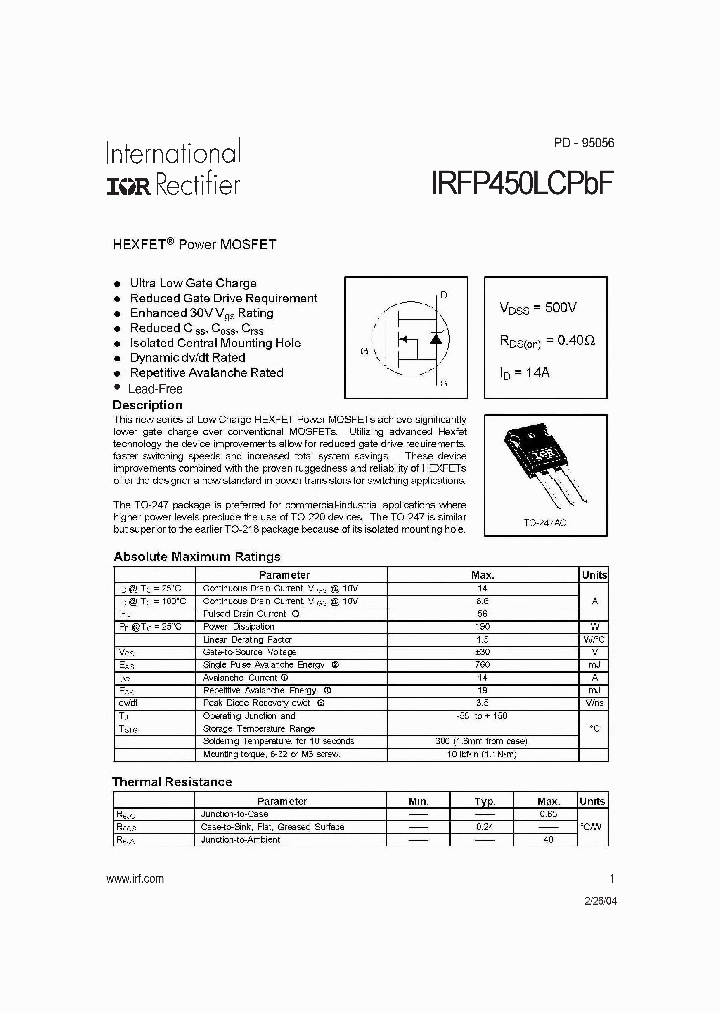 IRFP450LCPBF_4147099.PDF Datasheet