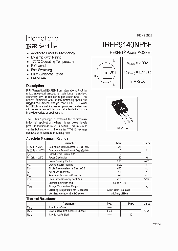 IRFP9140NPBF_4111723.PDF Datasheet