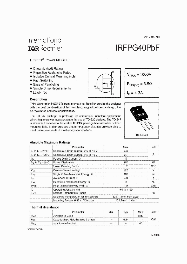 IRFPG40PBF_4107040.PDF Datasheet