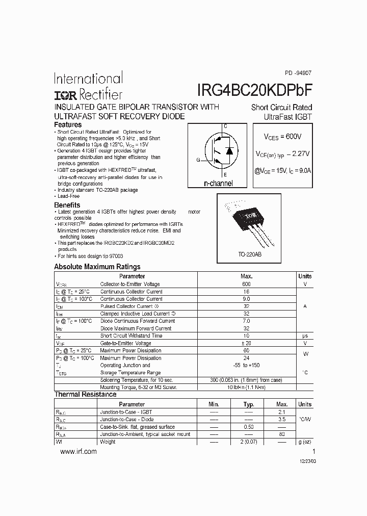 IRG4BC20KDPBF_4132917.PDF Datasheet